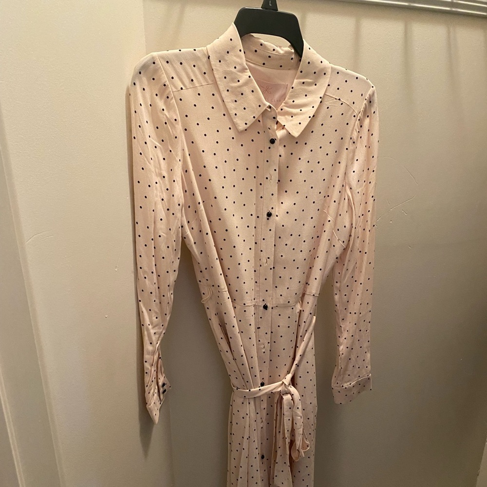 Gal meets glam pink polka dot dress size 6 NWT